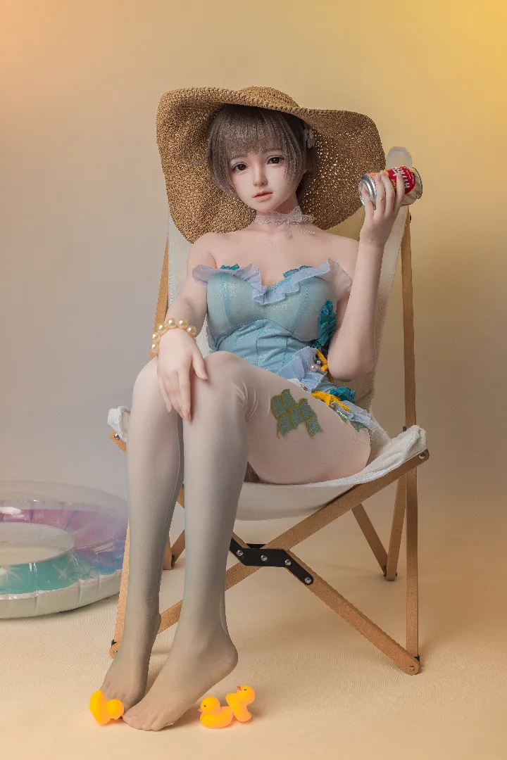 149cm (4ft11) B-Cup Realistic Skin Texture Silicone Sex Doll SHIO, ROS Head 96b